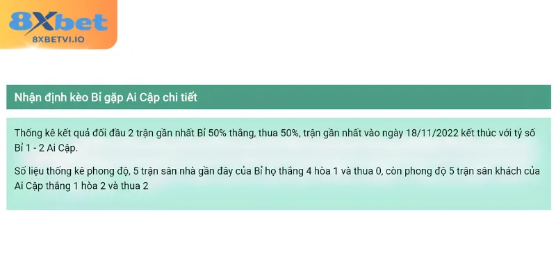 Tổng quan soi kèo Bỉ - Ai Cập cụ thể